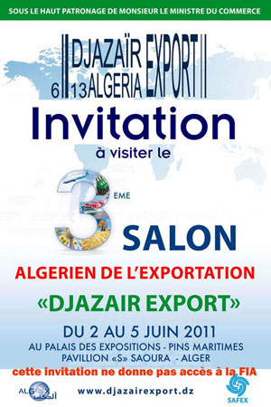 Le salon Djazaïr Export d'Alger