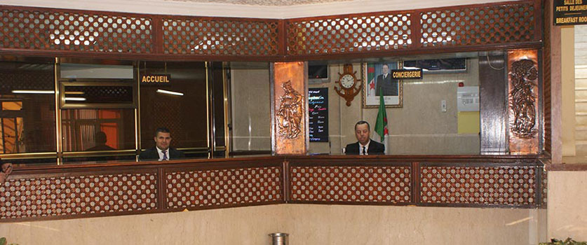 L'accueil de l'hôtel Mouflon d'Or à Alger