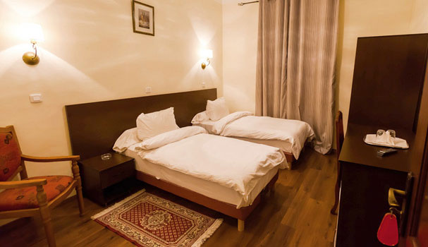 Une chambre de l'hôtel Suisse à Alger