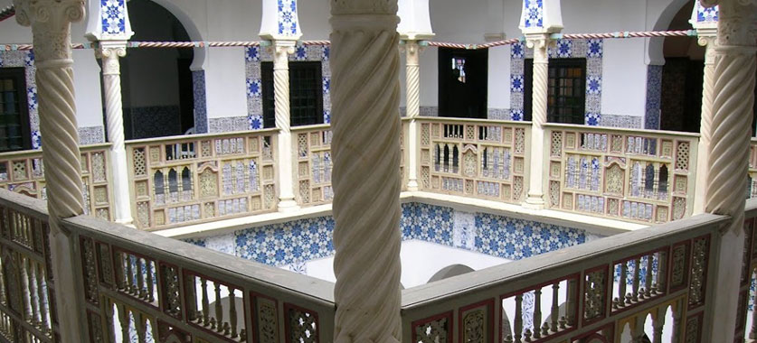 La cour intérieure du palais des raïs d'Alger
