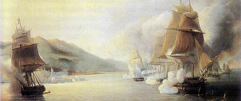 Bombardement de la flotte française lors de la prise d'Alger en 1830