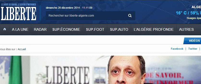 Le quotidien Liberté à Alger